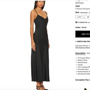 Size Small Black All Saints Slip Dress